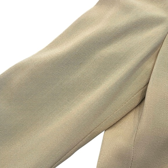 VTG Giorgio Armani Blazer Women 44 Beige One Button Wool Tailored Corporate Core - Picture 9 of 11